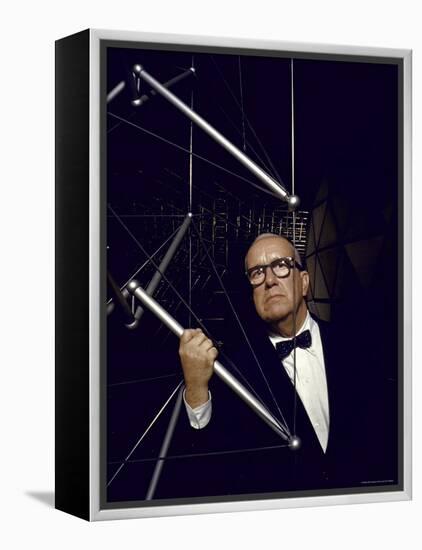 Buckminster Fuller Explaining Principles of Dymaxion Building-Yale Joel-Framed Premier Image Canvas