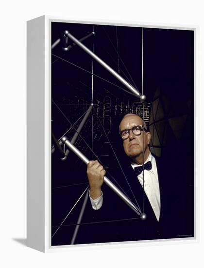 Buckminster Fuller Explaining Principles of Dymaxion Building-Yale Joel-Framed Premier Image Canvas