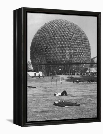 Buckminster Fuller's Geodesic Dome for Us Pavilion at Expo 67-Michael Rougier-Framed Premier Image Canvas