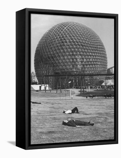 Buckminster Fuller's Geodesic Dome for Us Pavilion at Expo 67-Michael Rougier-Framed Premier Image Canvas