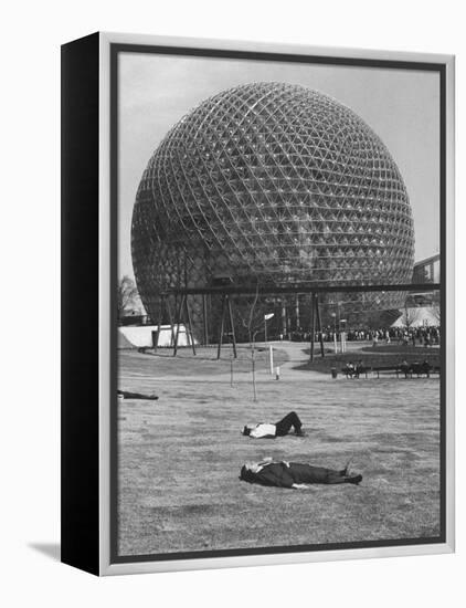 Buckminster Fuller's Geodesic Dome for Us Pavilion at Expo 67-Michael Rougier-Framed Premier Image Canvas