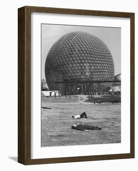 Buckminster Fuller's Geodesic Dome for Us Pavilion at Expo 67-Michael Rougier-Framed Premium Photographic Print