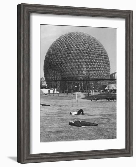 Buckminster Fuller's Geodesic Dome for Us Pavilion at Expo 67-Michael Rougier-Framed Photographic Print
