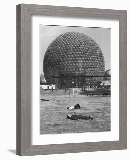 Buckminster Fuller's Geodesic Dome for Us Pavilion at Expo 67-Michael Rougier-Framed Photographic Print