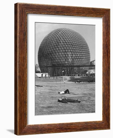 Buckminster Fuller's Geodesic Dome for Us Pavilion at Expo 67-Michael Rougier-Framed Photographic Print