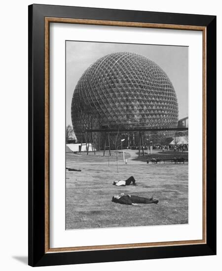 Buckminster Fuller's Geodesic Dome for Us Pavilion at Expo 67-Michael Rougier-Framed Photographic Print