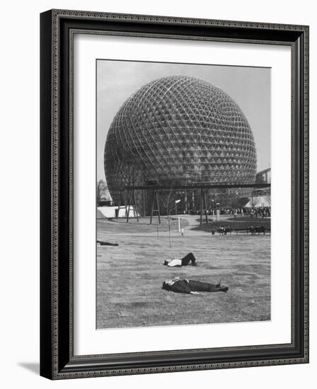 Buckminster Fuller's Geodesic Dome for Us Pavilion at Expo 67-Michael Rougier-Framed Photographic Print