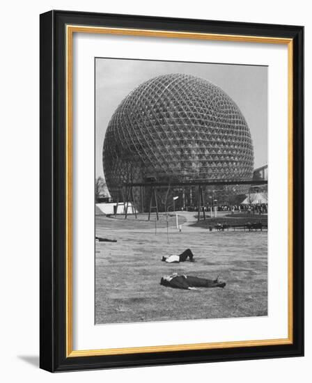 Buckminster Fuller's Geodesic Dome for Us Pavilion at Expo 67-Michael Rougier-Framed Photographic Print