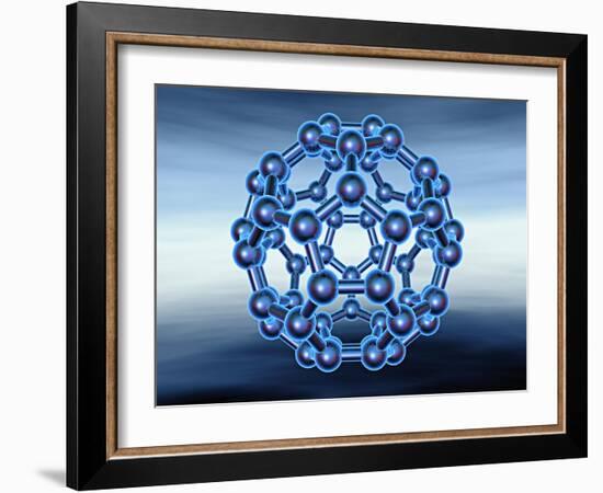 Buckyball also known as Fullerene or Buckminsterfullerene-Matthias Kulka-Framed Giclee Print