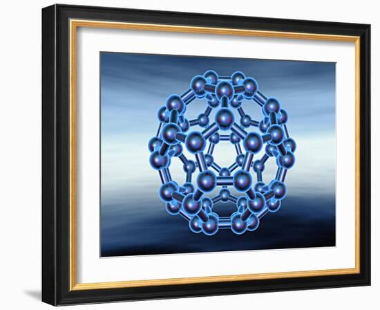 Buckyball also known as Fullerene or Buckminsterfullerene-Matthias Kulka-Framed Giclee Print