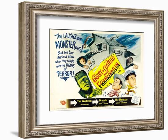 Bud Abbott Lou Costello Meet Frankenstein, 1948-null-Framed Art Print