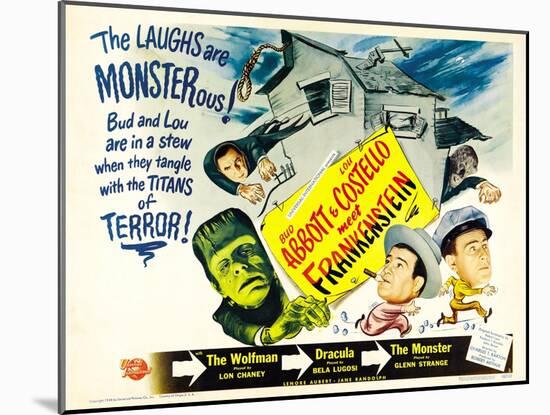 Bud Abbott Lou Costello Meet Frankenstein, 1948-null-Mounted Art Print