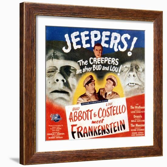 Bud Abbott & Lou Costello Meet Frankenstein, 1948-null-Framed Premium Giclee Print