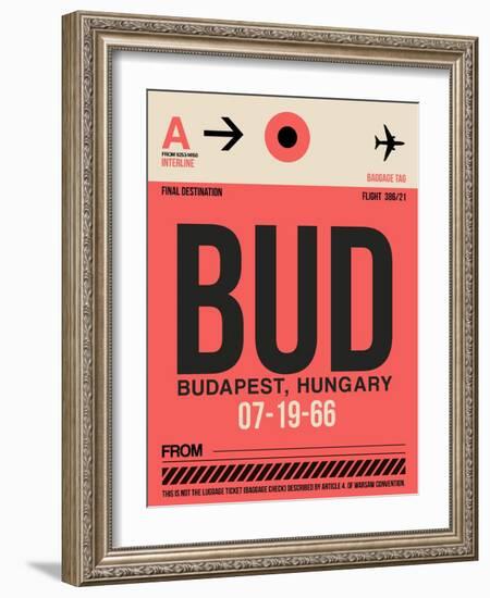 BUD Budapest Luggage Tag I-NaxArt-Framed Art Print