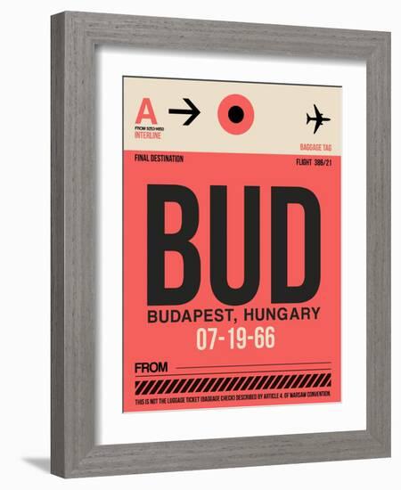 BUD Budapest Luggage Tag I-NaxArt-Framed Art Print