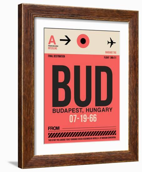 BUD Budapest Luggage Tag I-NaxArt-Framed Art Print