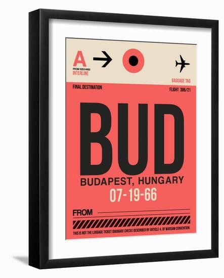 BUD Budapest Luggage Tag I-NaxArt-Framed Art Print