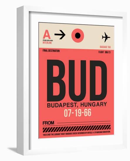 BUD Budapest Luggage Tag I-NaxArt-Framed Art Print