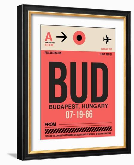 BUD Budapest Luggage Tag I-NaxArt-Framed Art Print