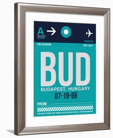 BUD Budapest Luggage Tag II-NaxArt-Framed Art Print