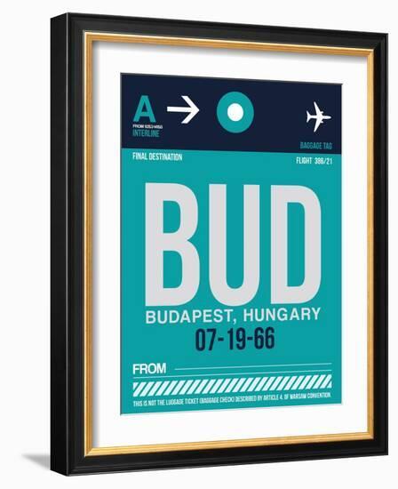 BUD Budapest Luggage Tag II-NaxArt-Framed Art Print