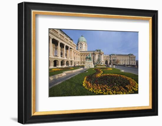 Buda castle with park, Budapest, Hungary-null-Framed Art Print