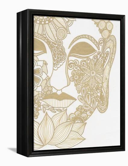 Budahh Head Gold-Pam Varacek-Framed Stretched Canvas