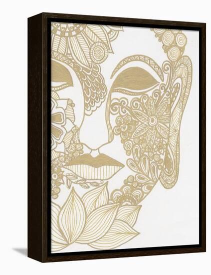 Budahh Head Gold-Pam Varacek-Framed Stretched Canvas