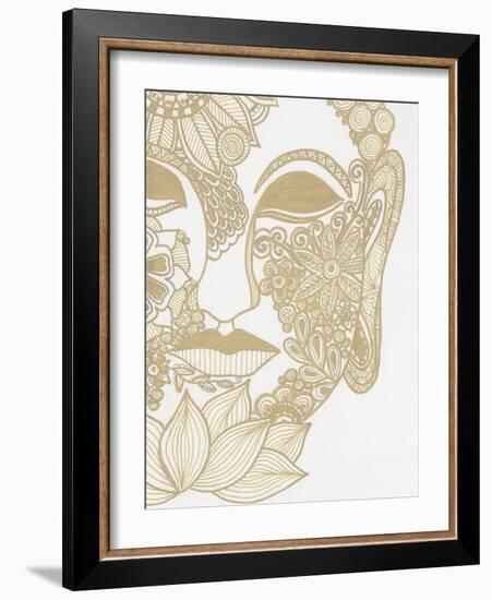 Budahh Head Gold-Pam Varacek-Framed Art Print