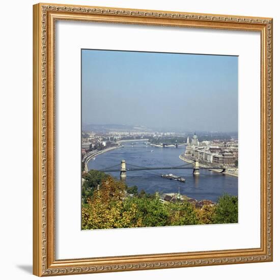 Budapest and the river Danube. Artist: Unknown-Unknown-Framed Photographic Print