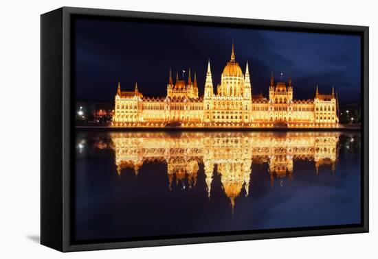 Budapest - Hungarian Parliament  at Night - Hungary-TTstudio-Framed Premier Image Canvas