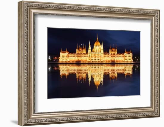 Budapest - Hungarian Parliament  at Night - Hungary-TTstudio-Framed Photographic Print