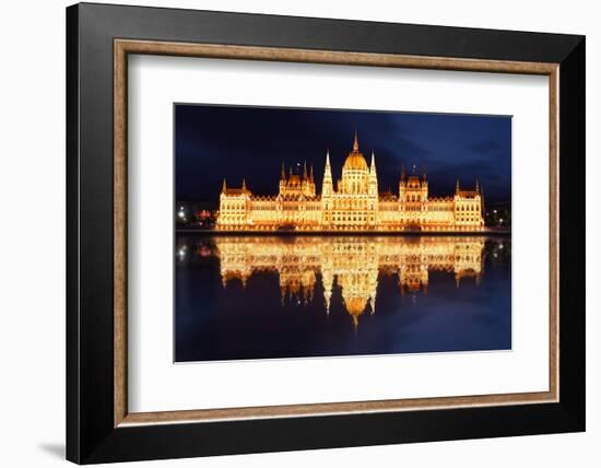 Budapest - Hungarian Parliament  at Night - Hungary-TTstudio-Framed Photographic Print