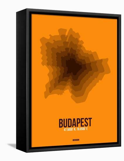 Budapest Radiant Map 4-NaxArt-Framed Stretched Canvas