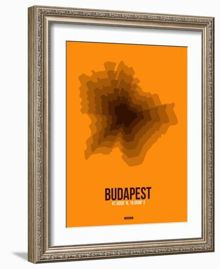 Budapest Radiant Map 4-NaxArt-Framed Art Print