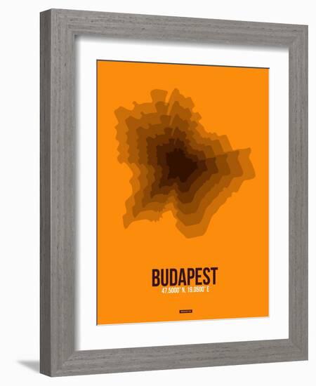 Budapest Radiant Map 4-NaxArt-Framed Art Print