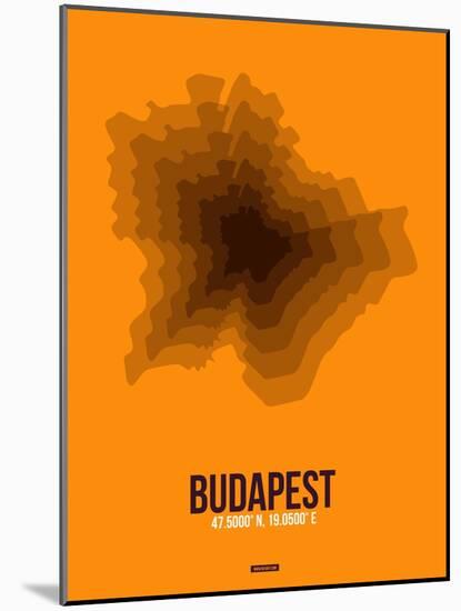 Budapest Radiant Map 4-NaxArt-Mounted Art Print