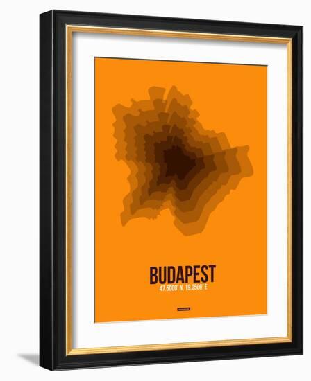 Budapest Radiant Map 4-NaxArt-Framed Art Print