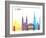 Budapest Skyline Pop-paulrommer-Framed Art Print