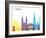 Budapest Skyline Pop-paulrommer-Framed Art Print