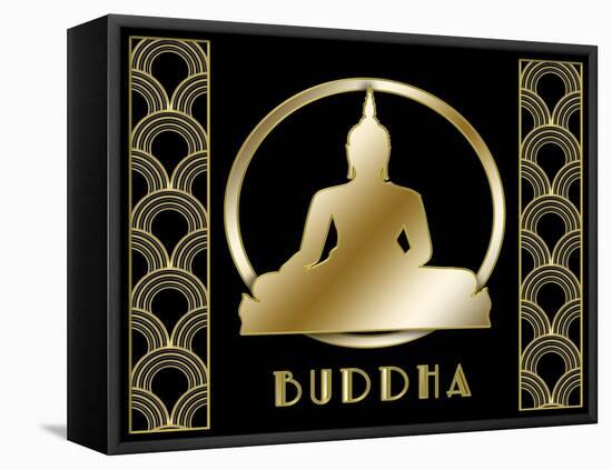 Buddha And Circle 1-Art Deco Designs-Framed Premier Image Canvas