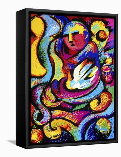 Buddha and Dove-Diana Ong-Framed Premier Image Canvas