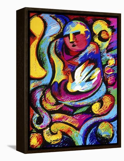 Buddha and Dove-Diana Ong-Framed Premier Image Canvas