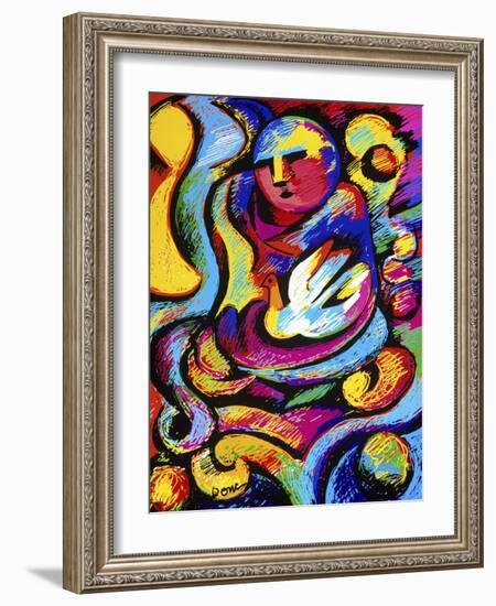 Buddha and Dove-Diana Ong-Framed Giclee Print