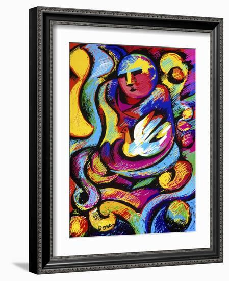 Buddha and Dove-Diana Ong-Framed Giclee Print