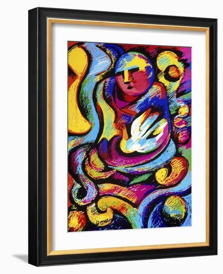 Buddha and Dove-Diana Ong-Framed Giclee Print