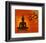 Buddha and Om Symbol-null-Framed Art Print