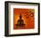 Buddha and Om Symbol-null-Framed Art Print