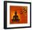 Buddha and Om Symbol-null-Framed Art Print