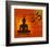 Buddha and Om Symbol-null-Framed Art Print